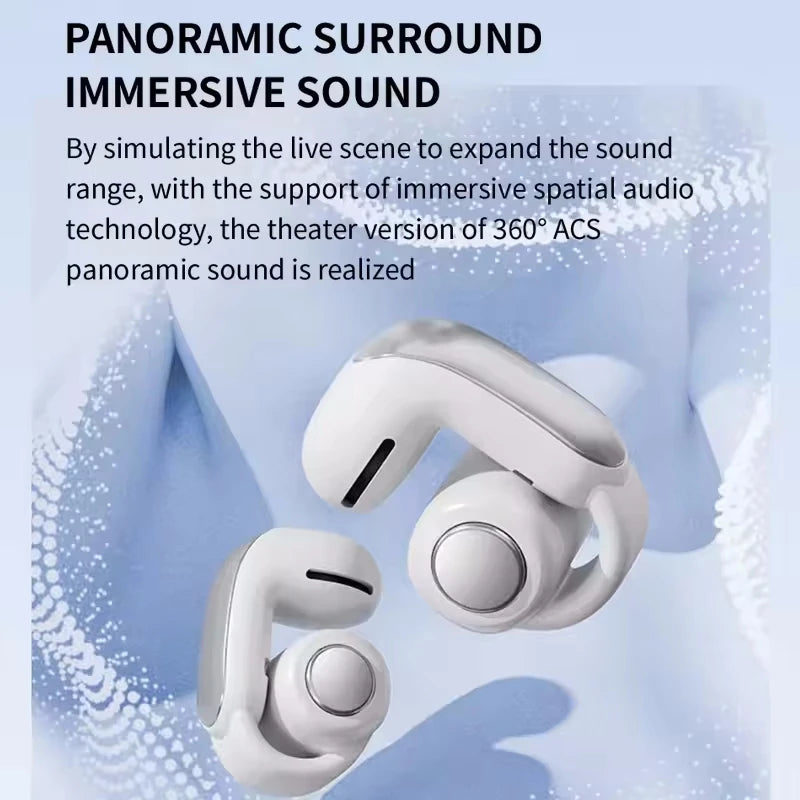 New V12 Earphones Bluetooth 5.3 Open HiFi Stereo Sport HD Mic Call Ear Clip BOSE Ultra