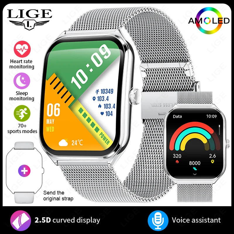 Ultra-Thin Smartwatch – Sleek Design, Daily Activity Tracking