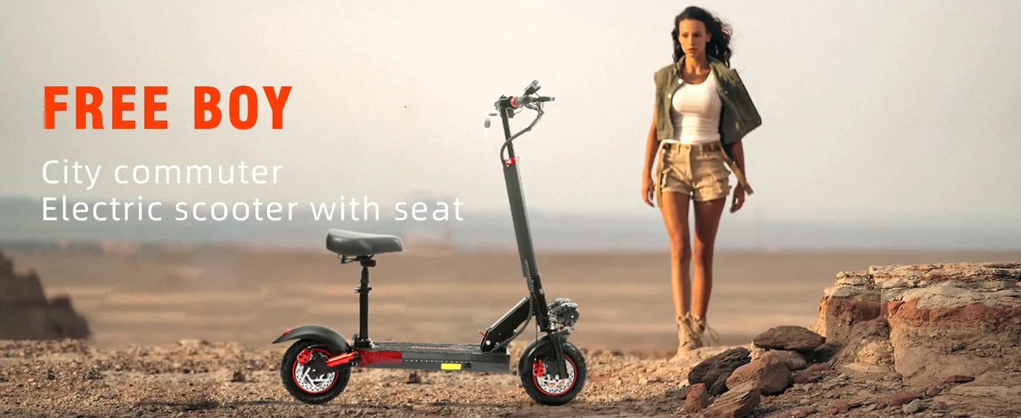 J01 Off-Road Electric Scooter – 800W Motor, 48V Battery, Foldable & Double Disc Brakes