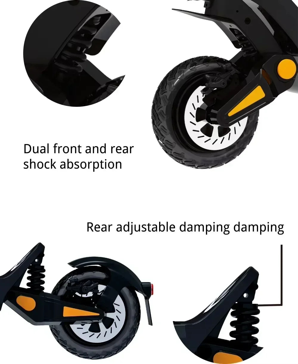 2400W Dual-Motor Electric Scooter – 60V Battery, 50-Mile Range