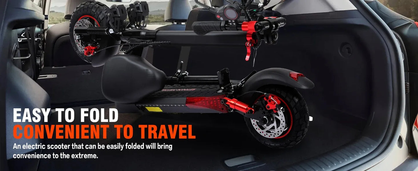 J01 Off-Road Electric Scooter – 800W Motor, 48V Battery, Foldable & Double Disc Brakes