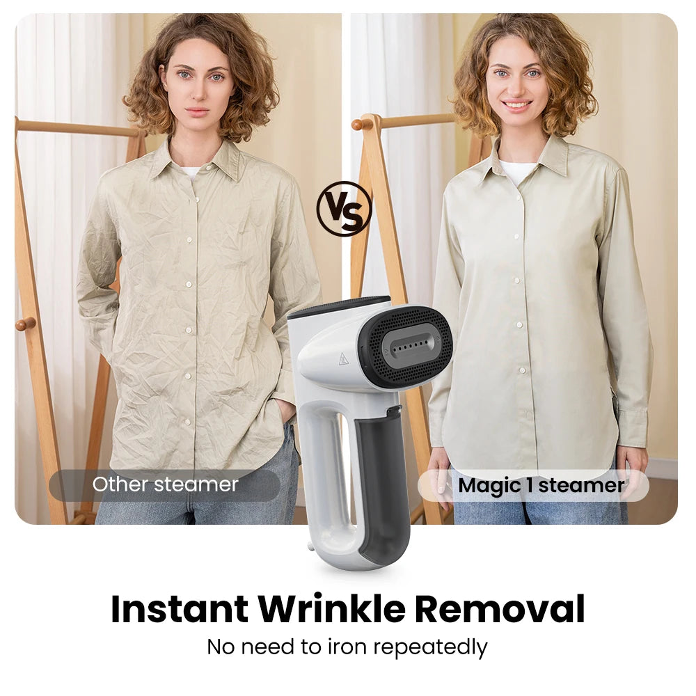 Neakasa Portable Electric Clothes Steam Iron with Mite Removal & Self-Suction for Travel & Home