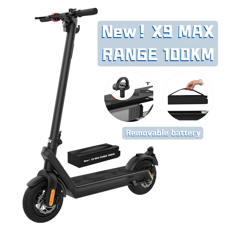 X9 10β³ Foldable Off-Road Electric Scooter β Big Wheels & Safety Brakes
