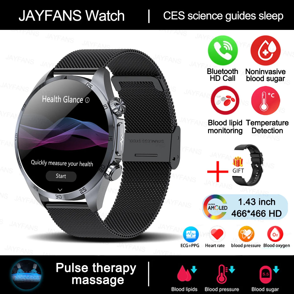 Xiaomi Medical Grade Smartwatch – ECG, Blood Glucose, Pressure, Laser Therapy