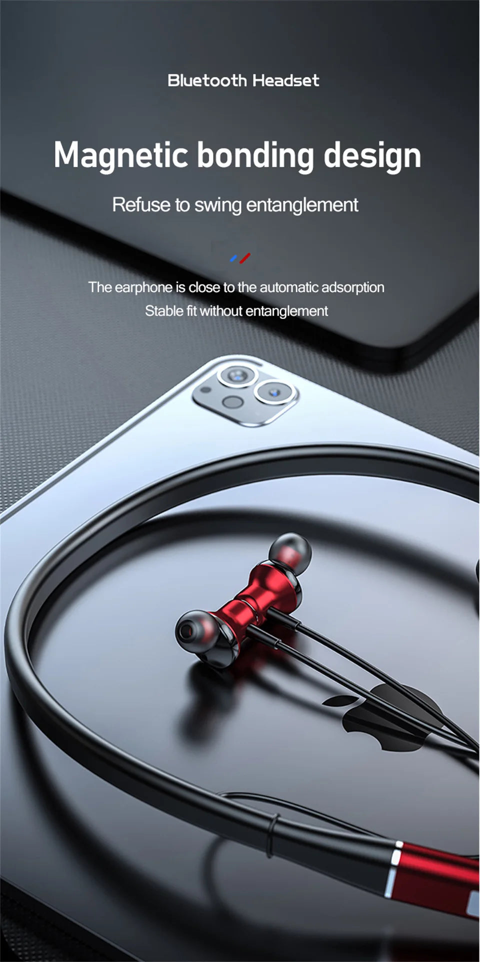 Neckband Earphone With Microphone Auriculate Sport Headset HD Bass Sd Card