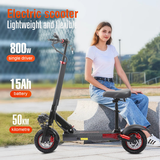 J01 Off-Road Electric Scooter – 800W Motor, 48V Battery, Foldable & Double Disc Brakes