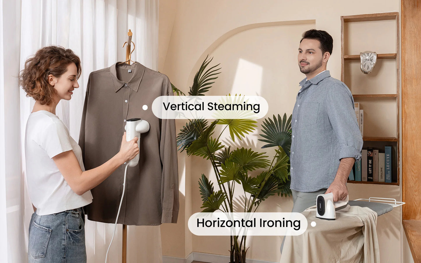 Neakasa Portable Electric Clothes Steam Iron with Mite Removal & Self-Suction for Travel & Home