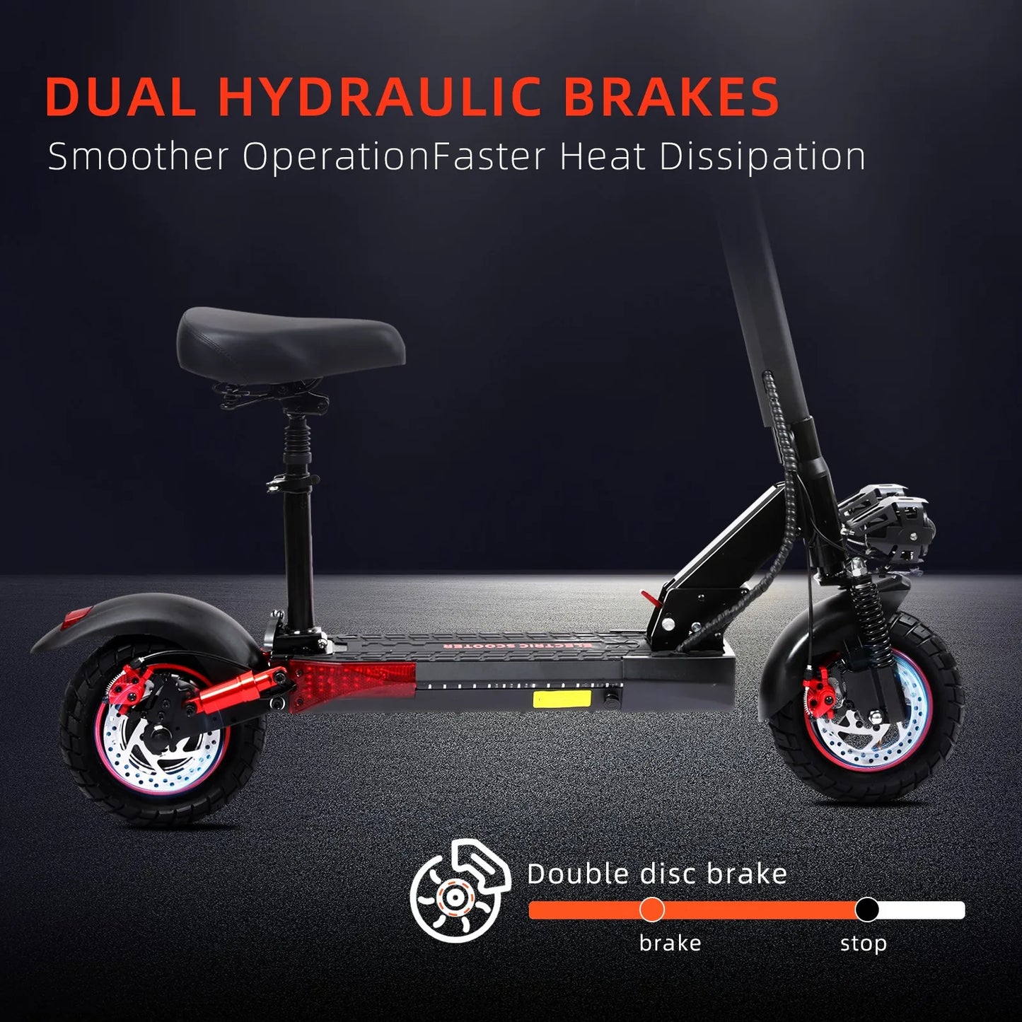 J01 Off-Road Electric Scooter – 800W Motor, 48V Battery, Foldable & Double Disc Brakes