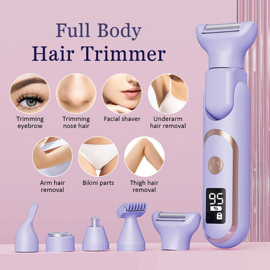 5-in-1 Painless Women’s Shaver – Epilator & Razor for Sensitive Areas